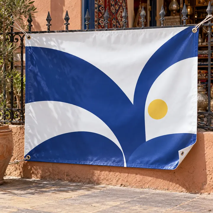 Banderole imprimée avec œillets de fixation